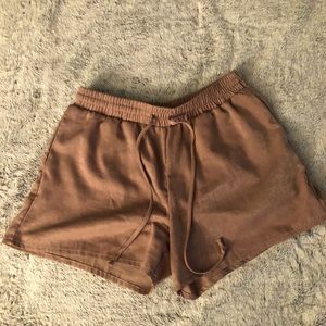 Harlowe & Graham blush microfiber short shorts